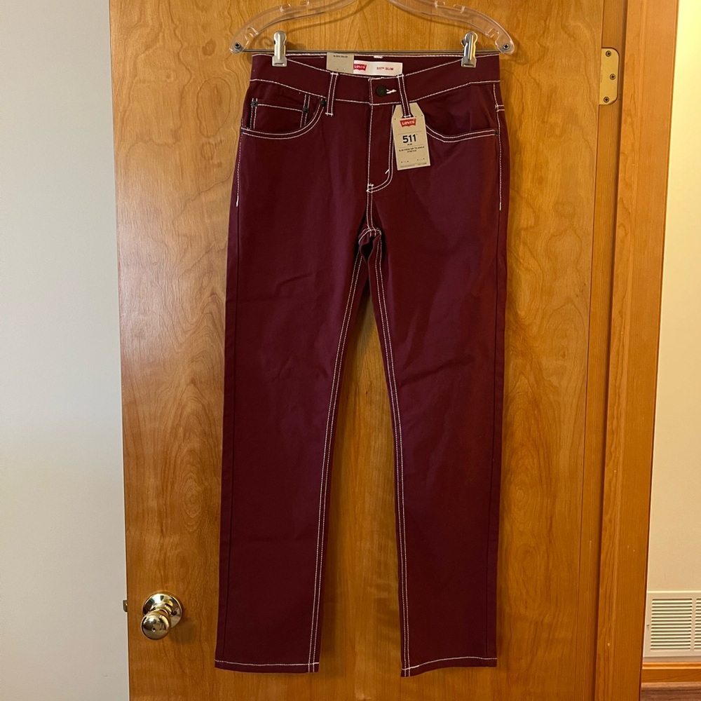 Levis 511 Jeans SLIM Juniors/Womens Size 16 Regular 28x28 Colorful Stretch NWT